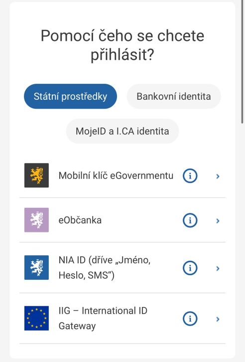 Přihlásit se státní prostředky